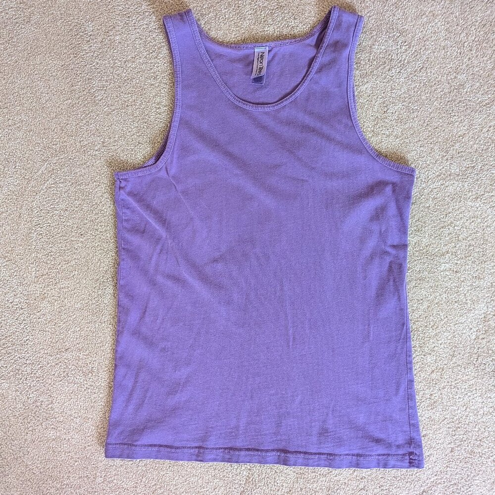 Purple 100% Cotton Tank Top Undershirt Women Size Small Icon Tees